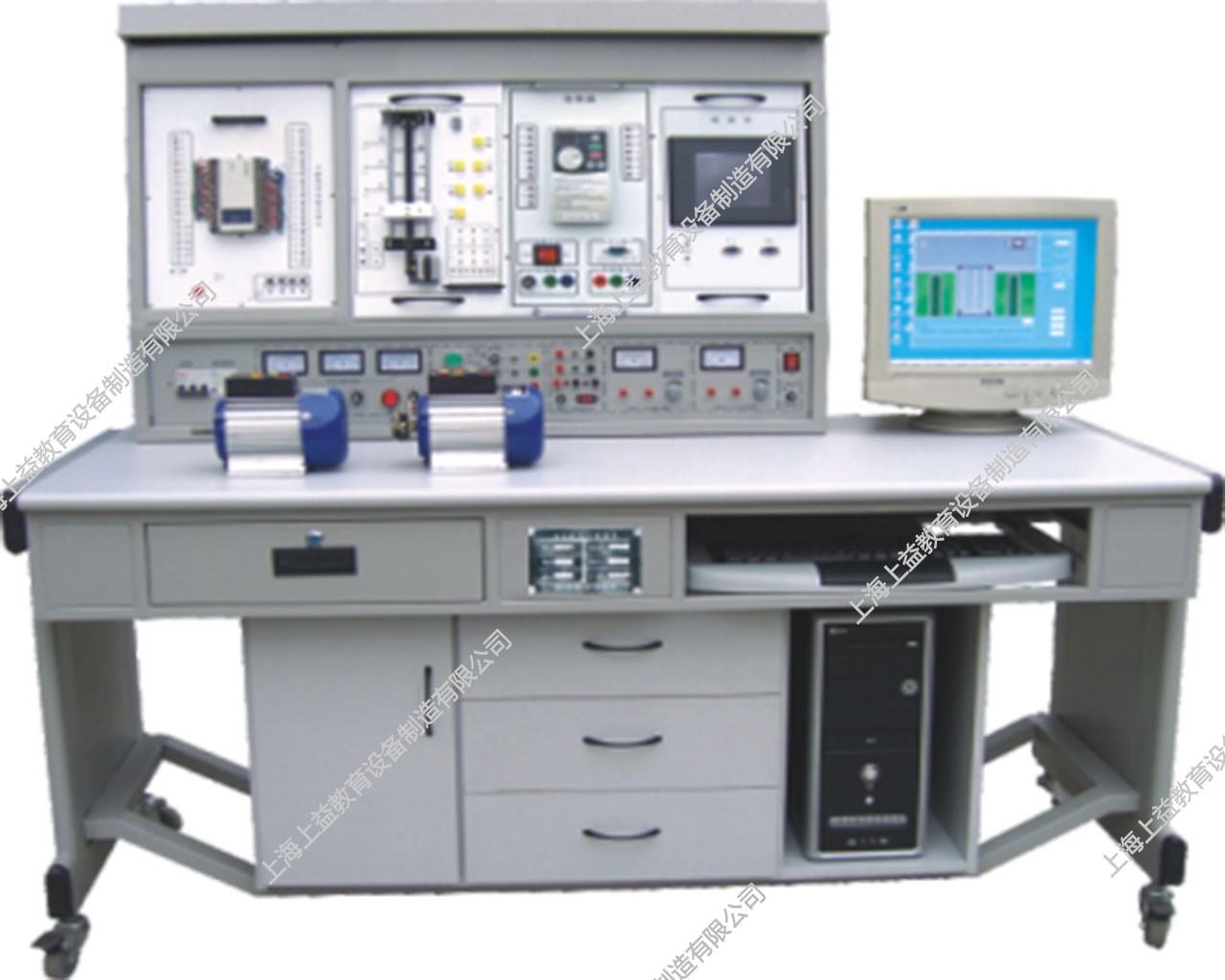 SYPLC-04C 網絡型PLC可編程控制器、變頻調速、電氣控制及微機接口與微機應用綜合實驗裝置（PLC、變頻器、觸摸屏、電氣控制、微機接口）